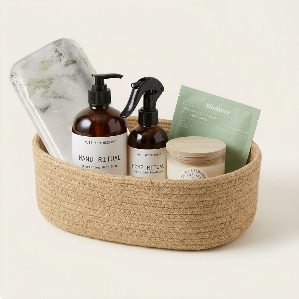 The Home Ritual gift basket, spa option